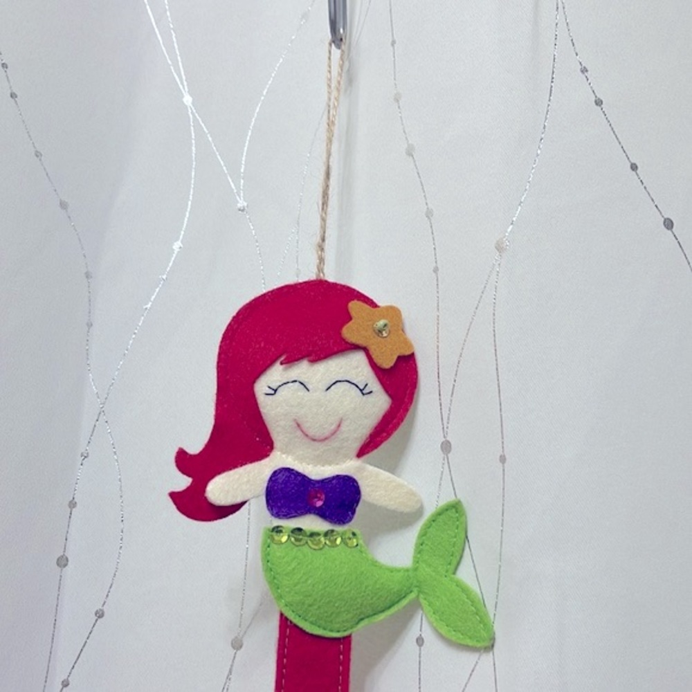 🧜🏻‍♀️Handmade mermaid decorative hair bow holder with shell - Picture 2 of 10